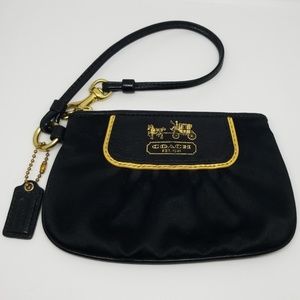 Coach Leather/Canvas Wristlet